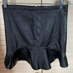 Guess Faux Leather Ruffle Skirt